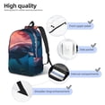 thumbnail image 4 of Yiaed Sunshine Ocean Whale Print Backpack, Premium Laptop Backpack, Travel Backpack for Women, Lightweight Backpacks, Comfortable Back Pack-Small, 4 of 5