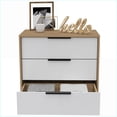 thumbnail image 2 of Dressers, Kaia Modern 3-Drawer Dresser with Spacious Top - White/Pine | Particle Board | Multicolor, 2 of 7