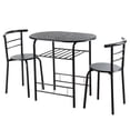 thumbnail image 1 of Patiojoy 3 PCS Kitchen Dining Set Compact Bistro Pub 2 Chairs & Table Black, 1 of 5