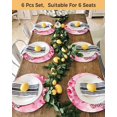 thumbnail image 4 of 13 Inch Round Placemats Set of 4, Valentine's Day Non Slip Heat Insulation PP Table Mats, Watercolor Gnomes Roses Love Romantic Washable Place Mats for Kitchen Dining Party Table Decor, 4 of 7