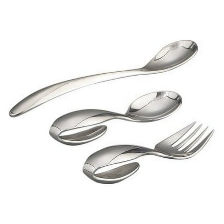 Nambe Baby Nambe Loop Spoon, Fork and Feeding Spoon 3-Piece Set