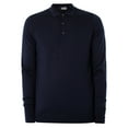 thumbnail image 5 of John Smedley Longsleeved Knitted Polo Shirt, Blue, 5 of 5