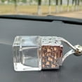 thumbnail image 2 of ZheElen Car Hanging Pendant Empty Automobile Interior Aroma Bottle Hollow DIY Front Automotive Container Diffuser Decoration Silver, 2 of 6