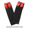 thumbnail image 1 of Chaussettes Genouillères Mignonnes Belles Forme de Jambe Modifiée Design Simple Bas Hauts Parfaits pour Fête à Thème Rouge Vif Noir Chaussette, 1 of 6