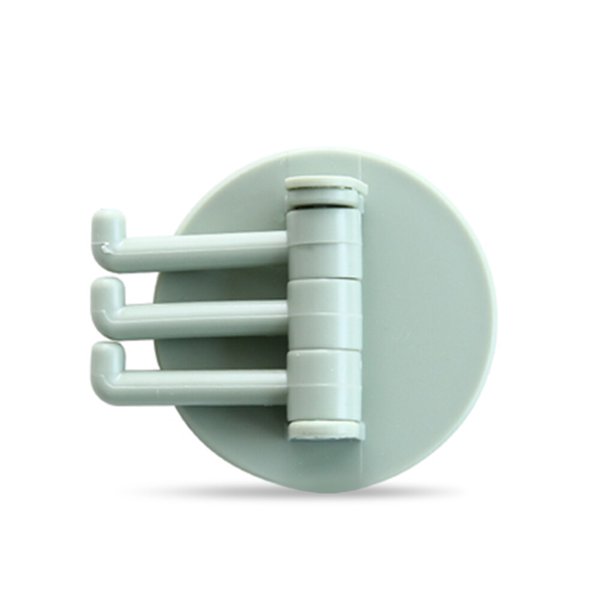 Advancent Gancho colgador autoadhesivo montado en la pared giratorio doble gancho ajustable sin perforaciones soporte decorativo accesorios para Organizadores de utensilios de cocina verde 5 piezas