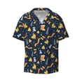 thumbnail image 2 of Lsque Scarf Ski Shoes sock print Men's Cuban Collar Short Sleeve Shirt Summer Beachwear Casual Button Down Fashionable Vacation Leisure Shirt-X-Large, 2 of 7