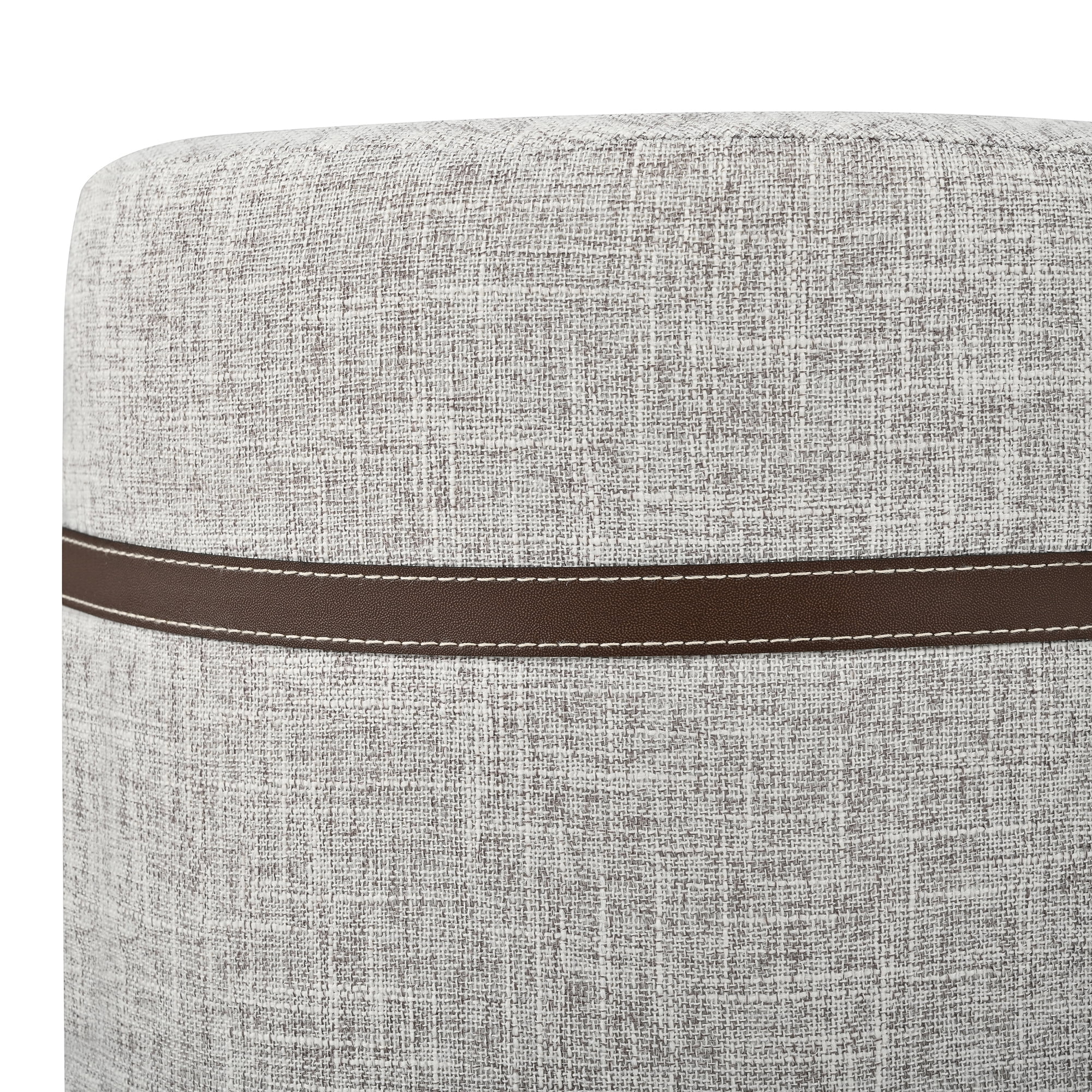 Pull Out Combo End Table 14.96 Inch, Round Side Table with Detachable Stool for Living Room Bedroom, Brown