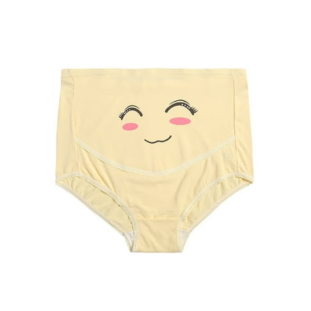 

Pregnant women’s underwear large breathable high waist adjustable cute cartoon expression pants seamless during pregnancy