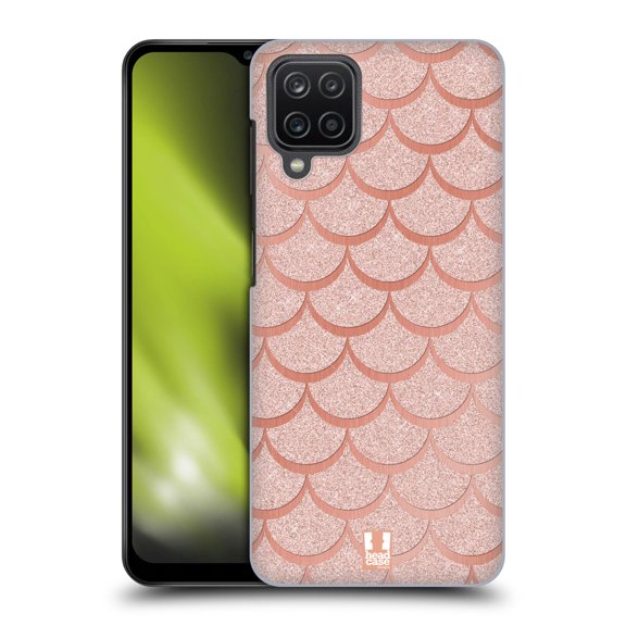 Head Case Designs Mermaid Scales Rose Gold Hard Back Case Compatible with Samsung Galaxy A12 (2020)