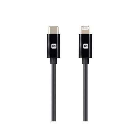 UPC: 0889028125328 | Monoprice Apple MFi Certified Lightning to USB Type-C and Sync Cable – 6 Feet – Black  Compatible with iPod  iPhone  iPad with Lightning Connector