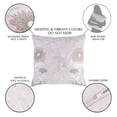 thumbnail image 2 of Desert Rose Cotton Embroidered Square Decorative Pillow in Beige, 2 of 9