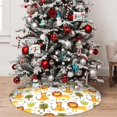 thumbnail image 5 of Lsque Tiger Lion Print Christmas Tree Skirt, Tree Skirt with Ties or Velcro, Perfect for Holiday Decorations, Halloween, and New Year-30", 5 of 7