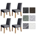 thumbnail image 1 of Amdohai Stretch Solid Diamond Lattice Dining Chair Cover Removable Washable Short, 1 of 7