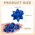 thumbnail image 2 of Uxcell Mini Star Gift Bows, Small Christmas Metallic Gift Wrapping Self-Adhesive Bows for Holiday Weddings Birthday Party Matte Blue, 2 of 6