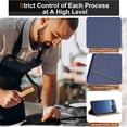thumbnail image 5 of Leather For Apple iPhone 17e / 16e 6.1-inch Case , Stitching design Flip  Wallet Leather Case With Card Holder Magnetic Closure Shockproof Kickstand Protective Phone Cases Cover,Blue, 5 of 7
