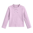 thumbnail image 7 of Bovxnpu Girls Long Sleeve Shirts Undershirts Long Sleeve Crew Neck Ruffle Stretchy Base Layer Top Outfits, 7 of 7