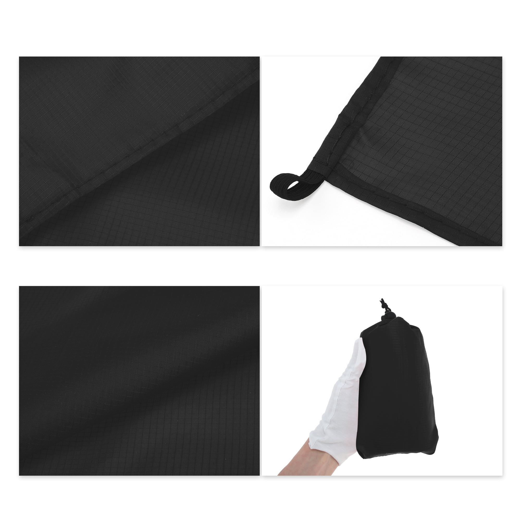 Unique Bargains Beach Blanket Beach Mat Lightweight Accessories Black 55.12"x59.06"