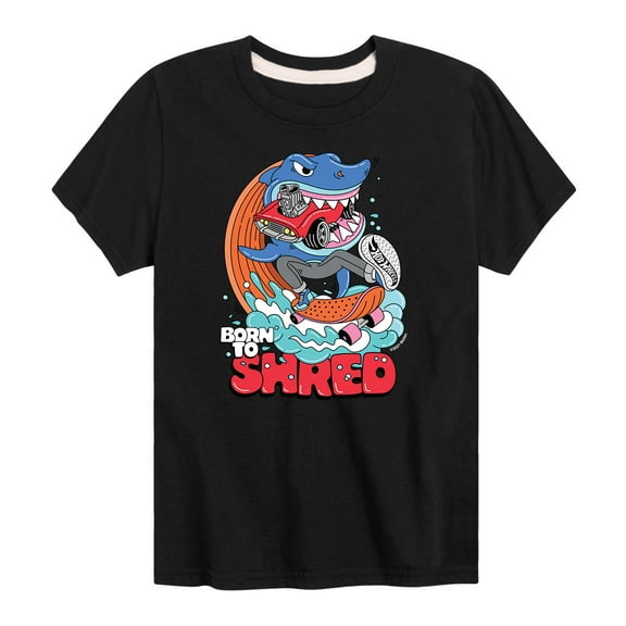 Hot Wheels - Born To Shred Shark Wave - Toddler And Youth Short Sleeve Graphic T-Shirt