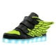 thumbnail image 1 of Zapatillas deportivas con luces LED REDARER para niño: zapatillas altas luminosas recargables por USB de 7 colores, para tallas de 2,5 a 3 años, 1 of 5