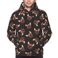 thumbnail image 2 of Bingfone Bulldog with Sunglasses Men's Drawstring Hoodie Long Sleeve Pocket Sweatshirts-4X-Large, 2 of 6