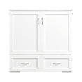 thumbnail image 3 of AFI Hamilton Bois Lit Escamotable Simple Extra Long en Blanc, 3 of 13