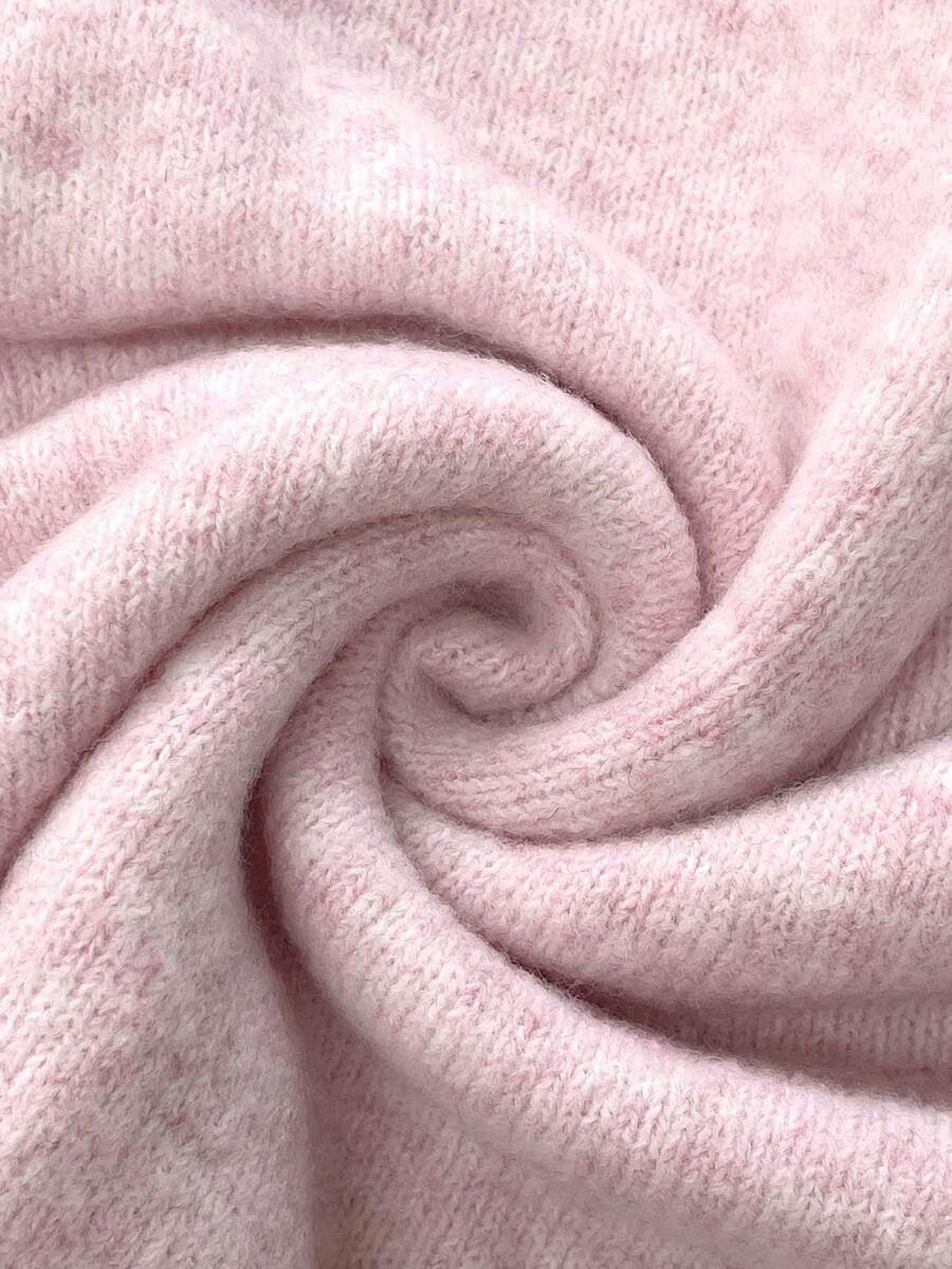 Womens Pink Long Sleeve Off-Shoulder Sweater, Knit Top