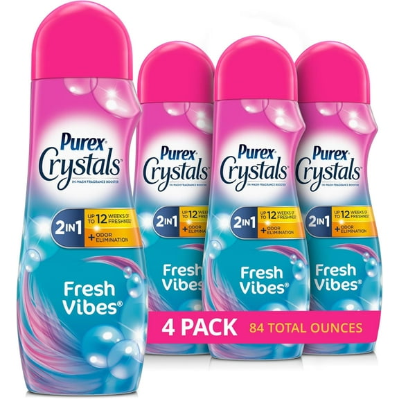 Crystals In-Wash Fragrance and Scent Booster, Fresh Vibes, 21 Ounce, 4 Count