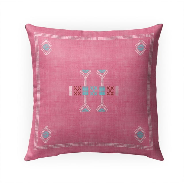 Moroccan Kilim Pink Outdoor Pillow by Kavka Designs