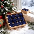thumbnail image 6 of Christmas Tree Ornaments Balls, 12 Pack 2.4 Inch Flocked Velvet Christmas Tree Ornaments Plastic Balls, 6 of 6