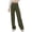 Army Green, variant on Women's High Waisted Straight Leg Pants Stretchy Business Casual Pants Button Down Work Trousers with Pockets