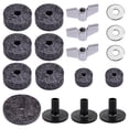 thumbnail image 1 of Fieltro de repuesto para batería 18pcs Accesorios para batería Juego Batería negra Juego de fieltro de repuesto Accesorios para instrumentos musicales Tomshoo Fieltro de repuesto para batería, 1 of 4