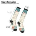 thumbnail image 2 of Yiaed Celestial Cat And Flowers Print Great elasticity Adult Stockings Sports socks for Men and Women, 2 of 6