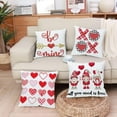thumbnail image 3 of Valentine''s Day XOXO Buffalo Plaid 18x18 Decorative Pillow Covers All You Need Is Love Red Heart Throw Pillow Cases Set of 4 for Wedding Anniversary Valentine''s Gifts Sofa Bed Decor, 3 of 6