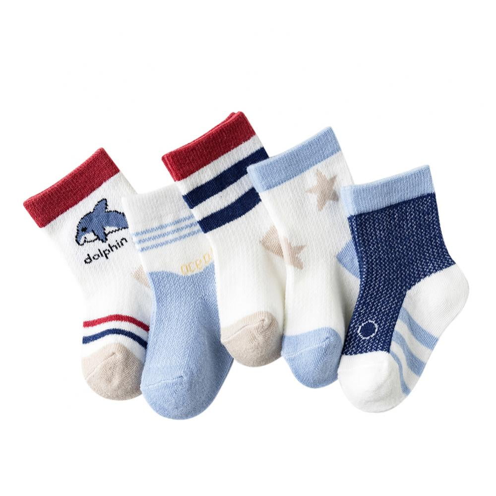 5 Pairs Toddler Girls Boys Socks