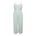 thumbnail image 1 of Vestido George para Mujer Jumpsuit Cuello V Botones Frontales Tirante Delgado Verde Talla CH, 1 of 4