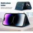 thumbnail image 5 of for iPhone 14 Pro Max Crossbody Wallet Case for Women, Bling Glitter PU Leather Phone Case with RFID Blocking Card Holder Cover for iPhone 14 Pro Max SZ Blue, 5 of 18