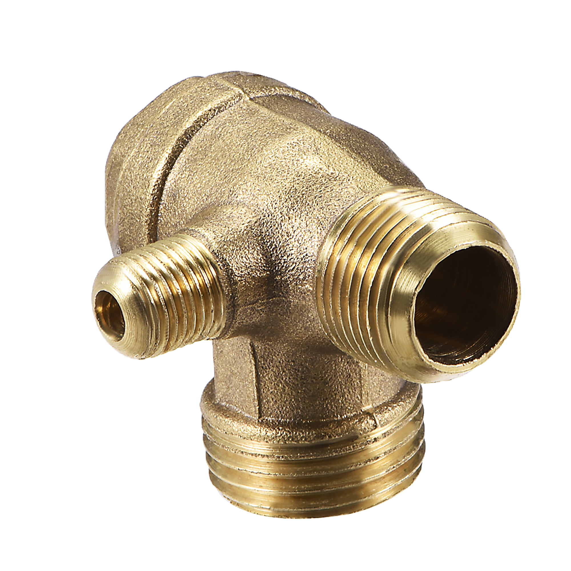 Air Compressor Check Valve 90 Degree Male Threaded Brass Connector G3/8" x G1/4" 