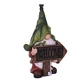 thumbnail image 3 of Toystoory Estatua de dibujos animados ornamento jardín al aire libre luz Solar bola estatua resina muñeca sin rostro arte adorno artesanal para fiesta Iluminación y accesorios sosteniendo un cartel Toystoory HA006300-03B, 3 of 6