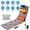 white Grey, variant on Heat Vibration 10 Motors Full Body Massage Mat Pad with Timer Neck Massage Pillow Anti-Slip Bottom Earplugs Gifts for Dad Mom Grey