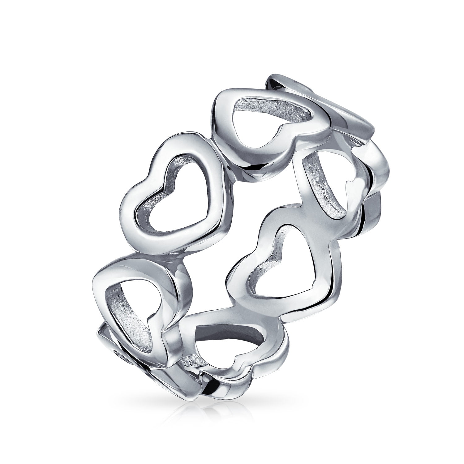 FRIEND AMIGO AMI Silver Heart Ring, Friend in English Spanish