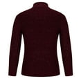 thumbnail image 6 of TFEOQRY Men's Turtleneck Sweater Cable Knitted Pullover Sweaters Fall Winter Warm Solid Color Tops Burgundy, 6 of 6