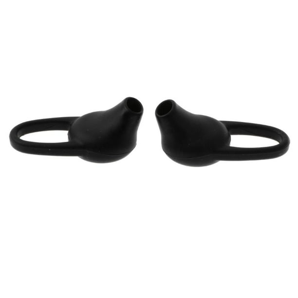 1 par de almohadillas de silicona para los oídos, gancho para oreja, tapas , repuesto para auriculares inalámbricos, elija colores Negro