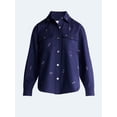 thumbnail image 5 of Free Assembly Women's Embellished Cotton Utility Shirt With Long Sleeves, Sizes XS-XXL, 5 of 5