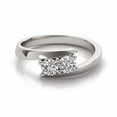 thumbnail image 3 of Diamond Solitaire Tension Two Stone Ring 14k White Gold (0.12ct), 3 of 5