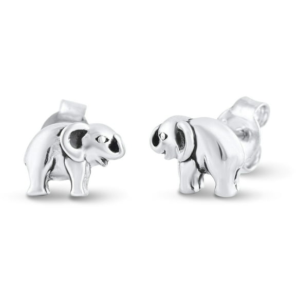 SilverCloseOut Elephant Stud Earrings, Sterling Silver Earrings