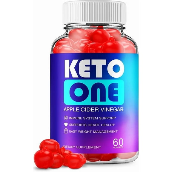 Keto One Plus ACV Gummies Keto One ACV Advanced Keto Formula Plus Apple Cider Vinegar Keto Gummies Dietary Supplement B12 Beet Root Juice 60 Gummies