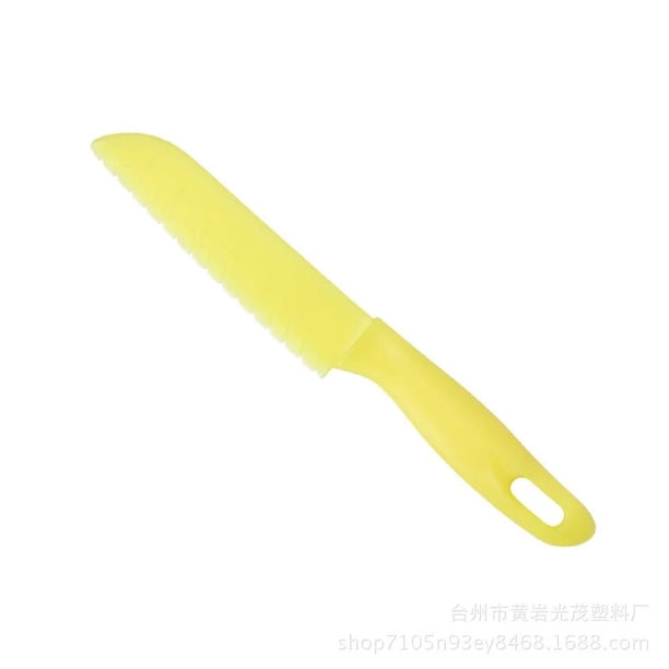 Cortador de dientes de sierra para niños, cuchillo de plástico seguro para frutas, Chef para pan, lechuga, cuchillos de cocina para niños pequeños, cuchillos de pelado