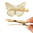 thumbnail image 6 of VinBee Butterfly Hair Clips, 10 Pack Cute Metal Butterfly Hair Claw Pins Barrettes Accessories for Girls and Women (Gold), 6 of 6