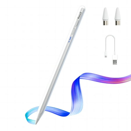 Stylus Pens for iPad, 2X Fast Charge iPad Pencil with Perfect Precision, Low Latency, Compatible with 2018-2023 Apple iPad Pro 11&12.9 inch, iPad Air 3/4/5, iPad 6-10, iPad Mini 5/6 Gen, White
