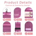 thumbnail image 3 of Neceser YEMEDA Travel impermeable con gancho morado, 3 of 6